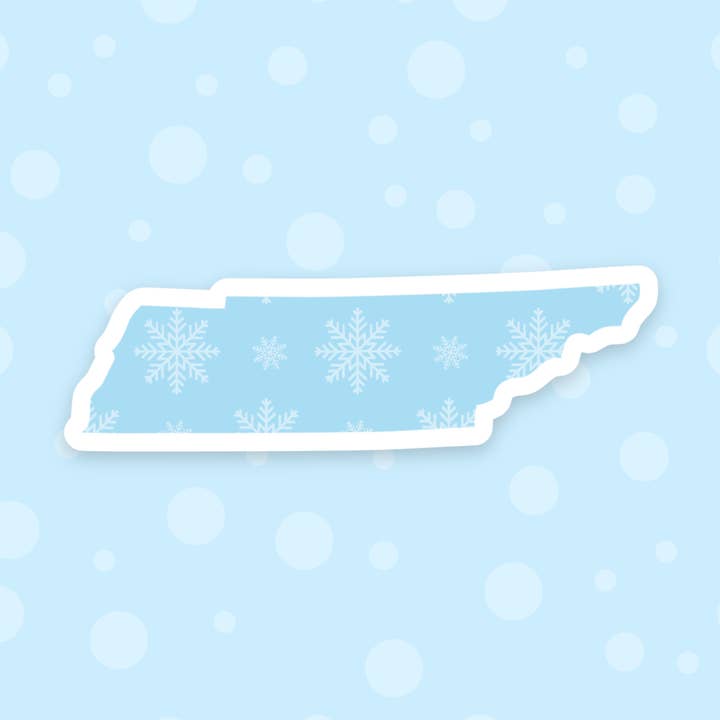 Tennessee Snowflake State Sticker for wholesale by The State Stickers