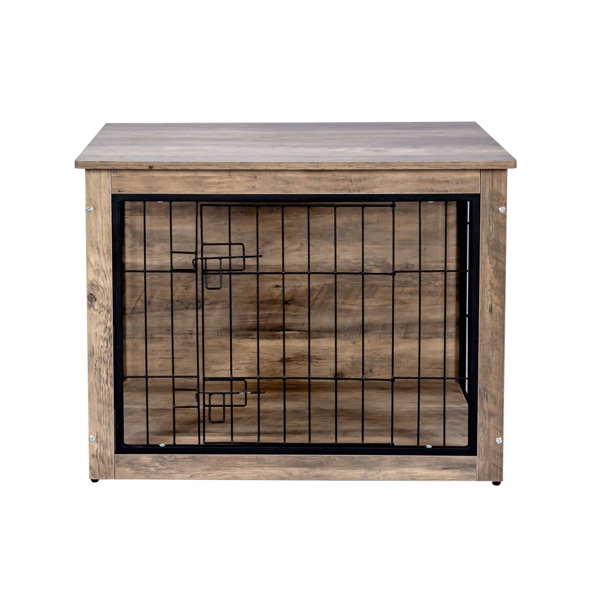 HOMYCASA DESIGN INC - Vente Caisse de transport – chien - Meuble pour chien, caisse pour chien en bois de taille moyenne avec double portes, meuble pour chien, niche d'intérieur, taille moyenne6