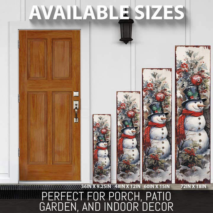 TX USA Corporation - Wholesale Christmas decoration - Farmhouse Snowman "Let It Snow" Porch Sign | Christmas Welcome Decor1