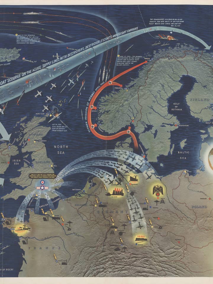 Pictorial map of Earth in 1900 for wholesale by Relic Map Co.