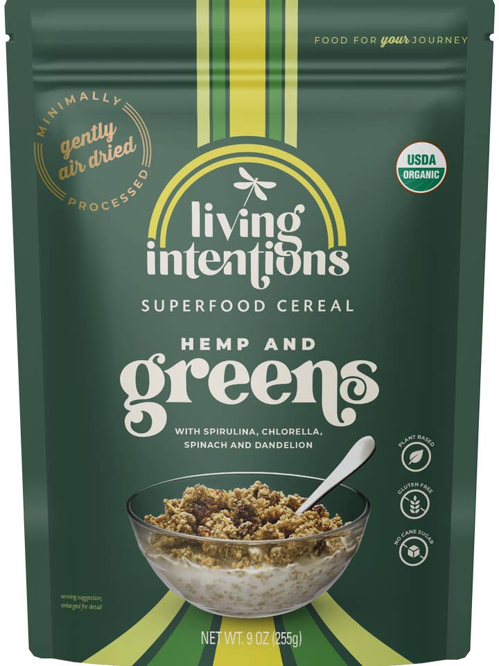 9oz Superfood Cereal - Banana Hemp for wholesale by Living Intentions