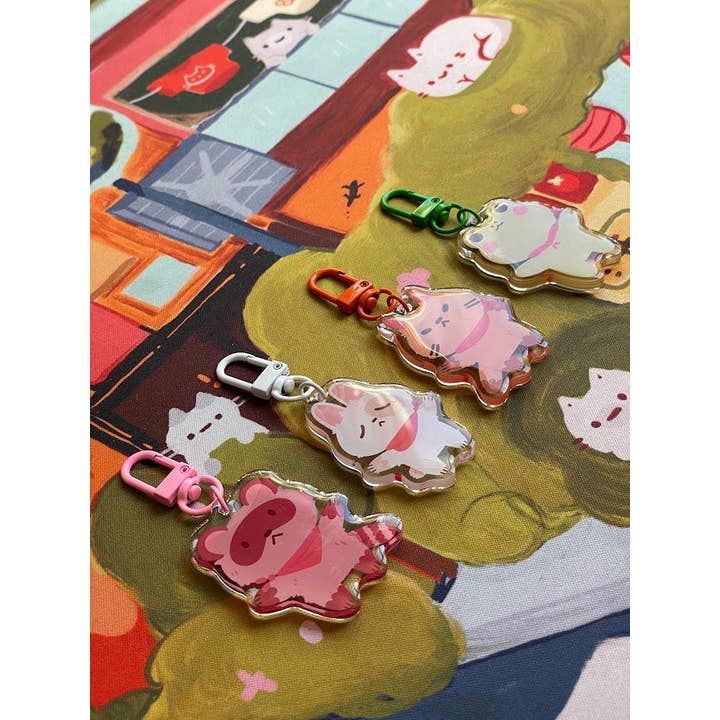 Paper Rat Illustrations - Wholesale Keychain - Women's - Woodland Friends Mystery Acrylic Charms1