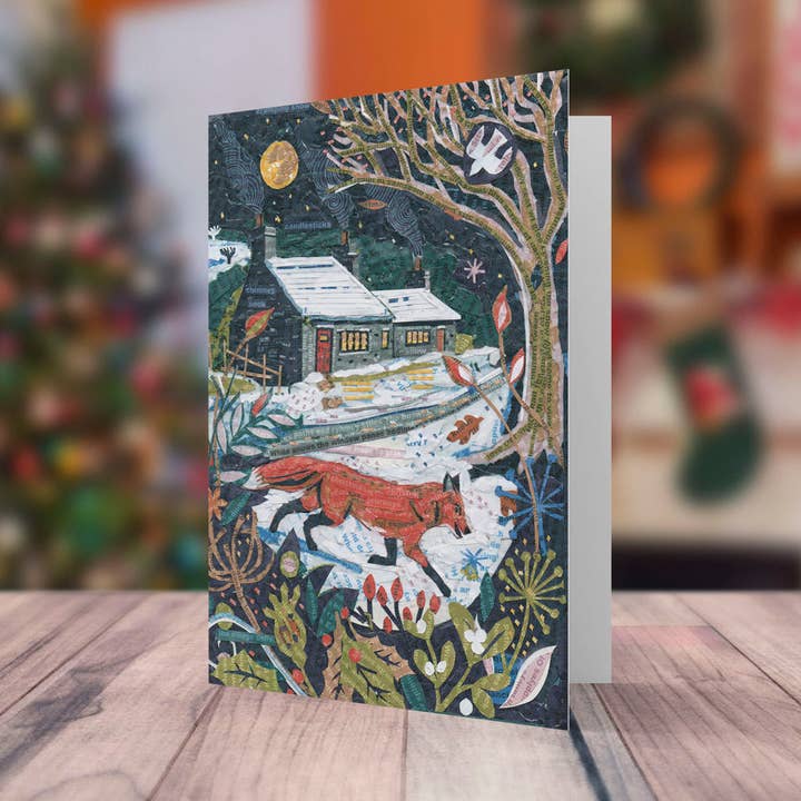 Jamie Poole - Vente Carte de vœux classique - Un voyage de Noël – Carte artistique A5, Paquet de 6, Intérieur vierge0