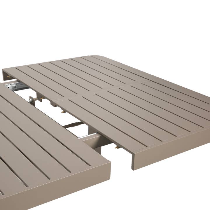 LIFE IS - Vente Table de terrasse - Table extensible en aluminium 195/255x100x76,5 cm gris pigeon3