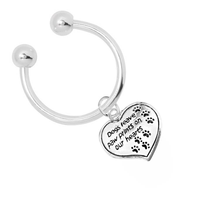 Dogs Leave Paw Prints Key Chains for wholesale by The Awareness Company