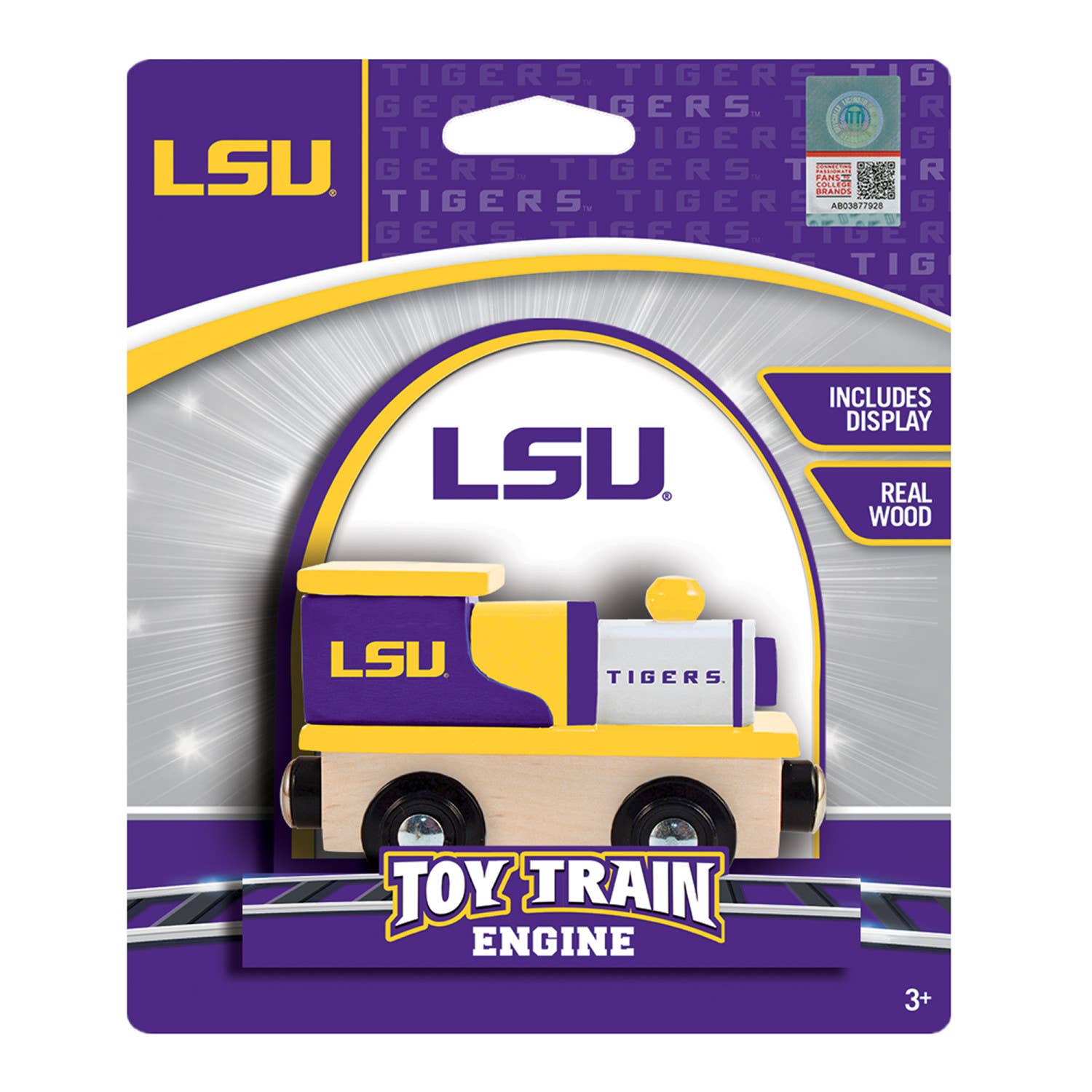 Masterpieces Puzzles - Wholesale Wood Toy - Kids - LSU Tigers Toy Train Engine1
