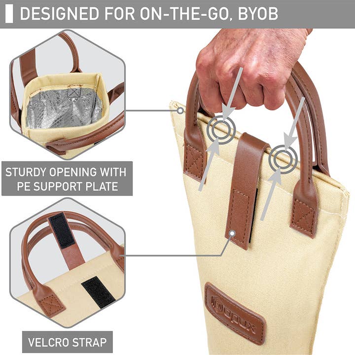 OPUX - Wholesale Wine tote - 1 Bottle Classic Wine Carrier Bag47