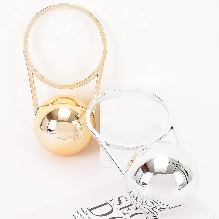 Metallic Acrylic Clutch for wholesale by 3AM BY H&D ACCESSORIES