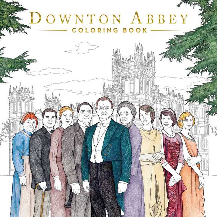 Simon & Schuster - Wholesale Coloring & Activity Book - Adult - Downton Abbey: The Official Coloring Book (Gold Foil Gift Edition) by