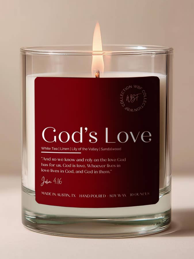 El amor de Dios para venta al por mayor de Walk By Faith Candles Co.