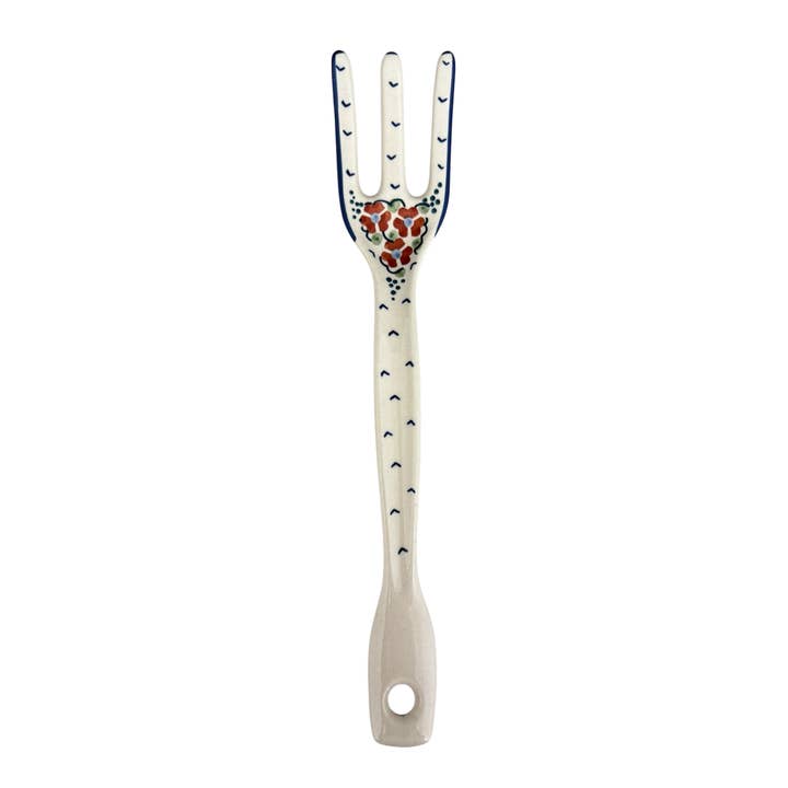 Polish Pottery Outlet - Wholesale Serving Utensil - Fork, Serving Fork, 12" in "Autumn Harvest" by Manufaktura | W011S-LB