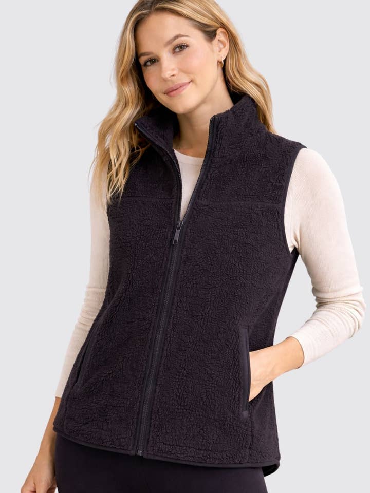 Motion Teddy Fleece Zip Gilet for wholesale by Born Nouli Activewear