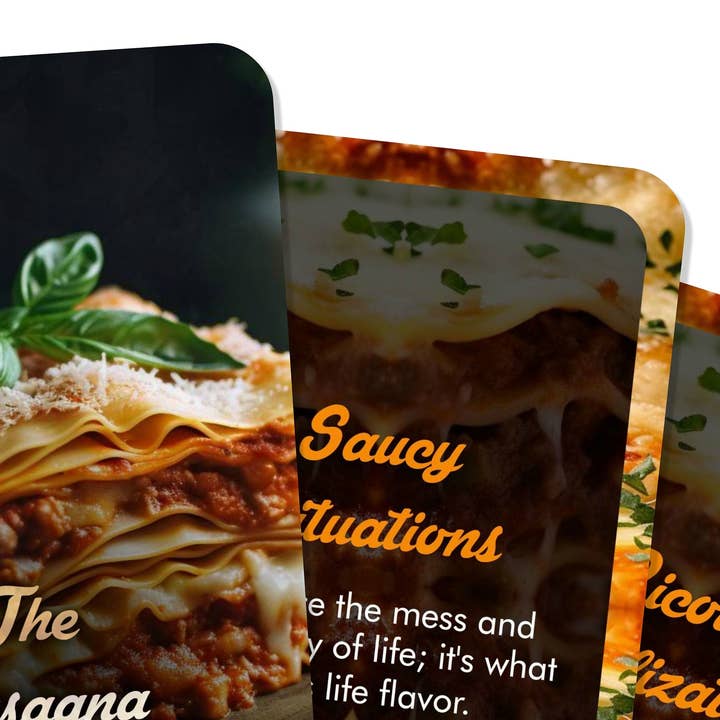 Ibiza Tarot USA - Wholesale Tarot Cards - The Lasagna Oracle - Twenty Two insights and One recipe2