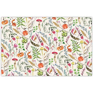 Napperon floral Woodland peint à la main pour la vente par RosanneBeck Collections