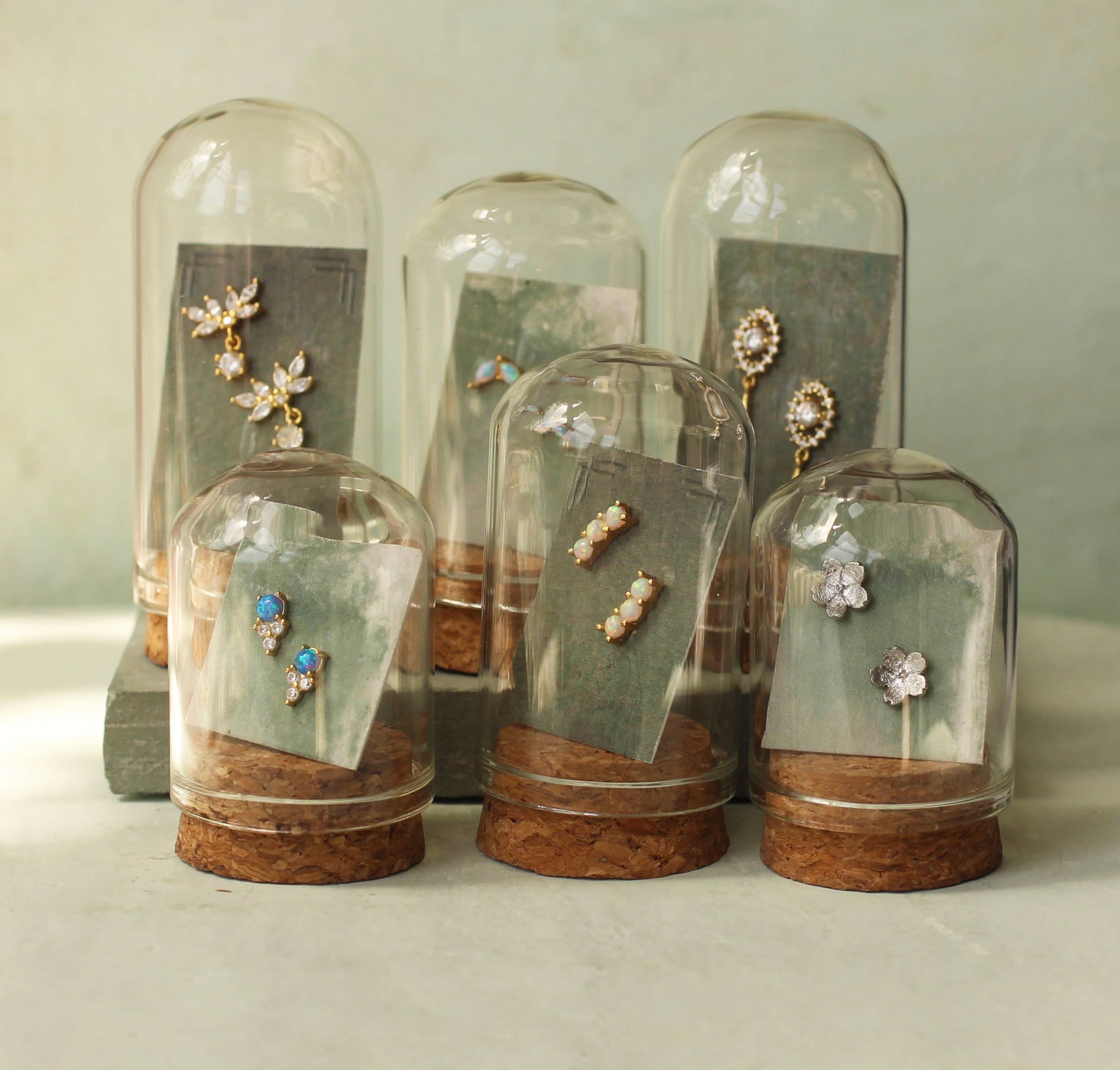 Silk Purse, Sow's Ear – wholesale Stud/post earrings – Opal Lotus Petal Stud Earrings9