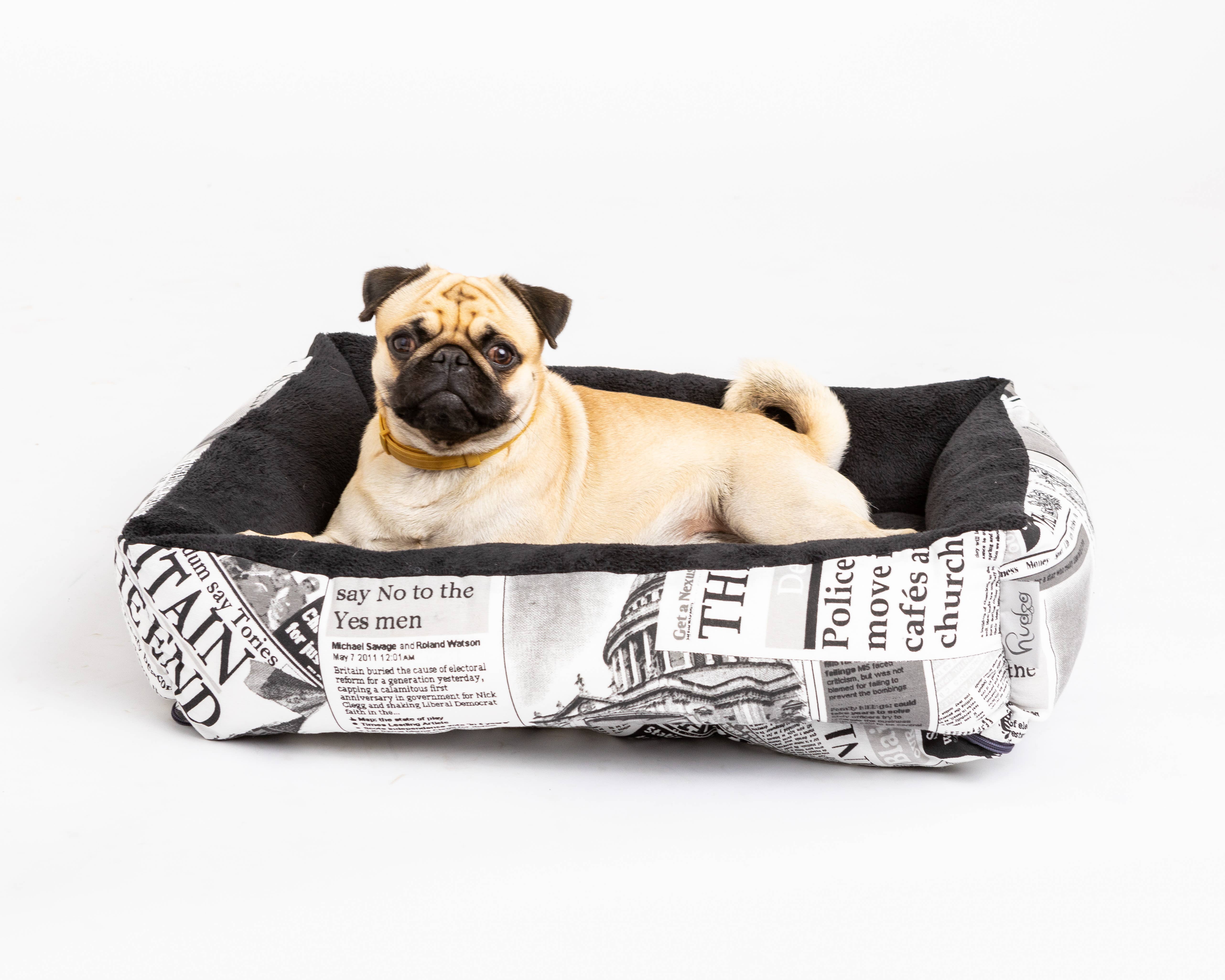 D-PERIODICO-2/B-NEGRO-1 NIDO DE CAMA REVERSIBLE PARA MASCOTAS HUDOG & HUCAT de venta al por mayor en Faire5