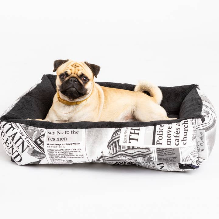 D-PERIODICO-2/B-NEGRO-1 NIDO DE CAMA REVERSIBLE PARA MASCOTAS HUDOG & HUCAT de venta al por mayor en Faire5
