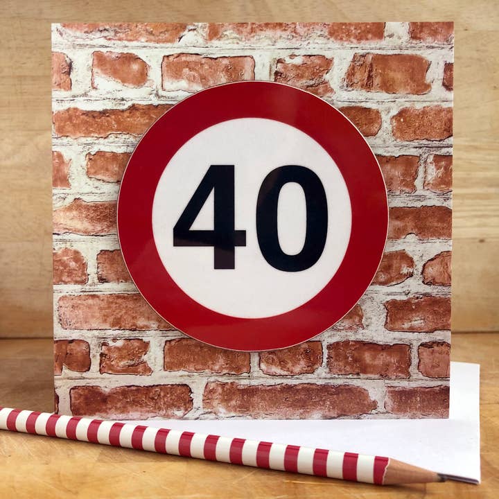 Milestone Birthday Coaster Card 40 for wholesale by Samantha Morris