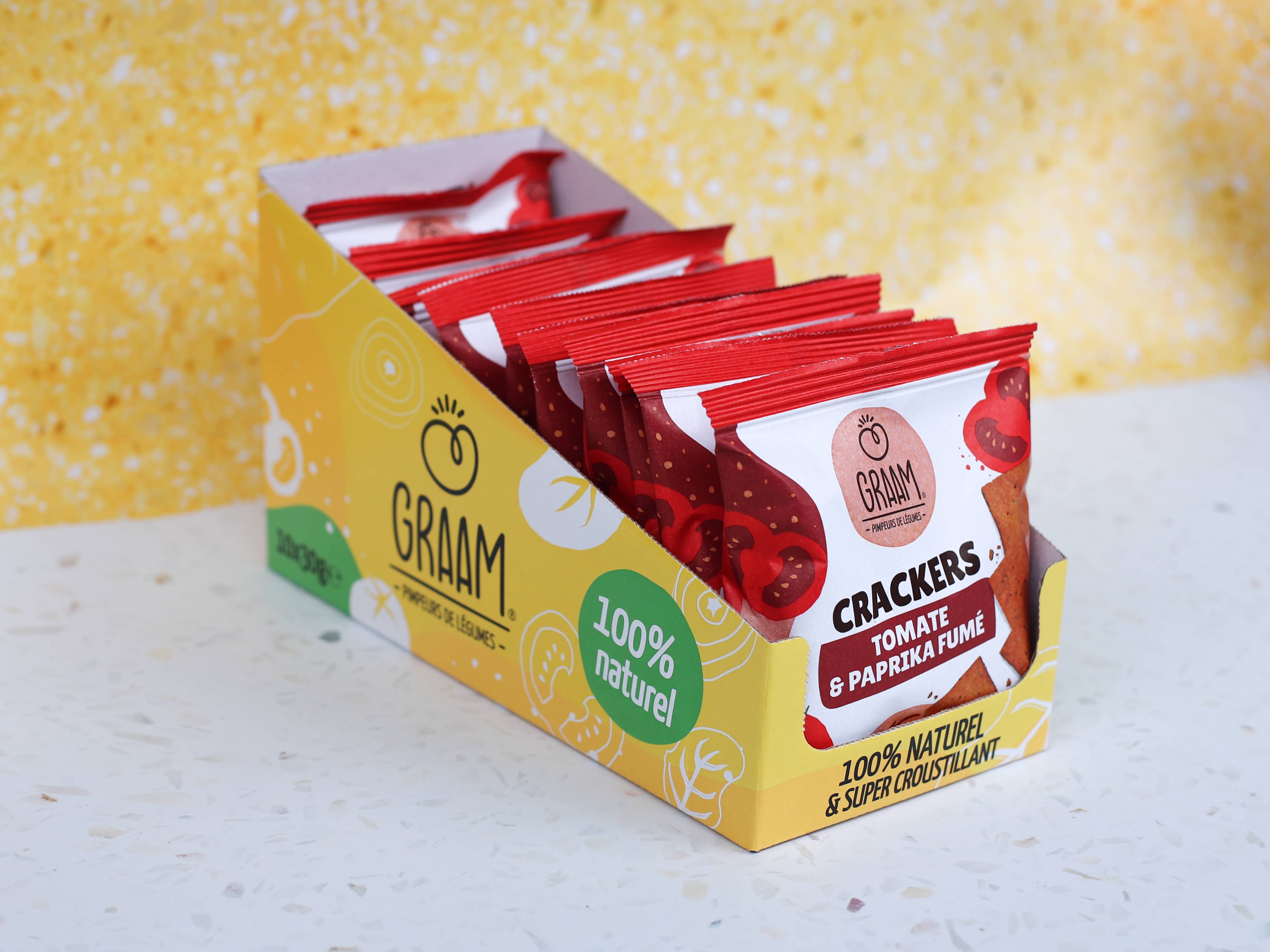 GRAAM - Wholesale Crackers - GRAAM TOMATO & PAPRIKA CRACKERS 30g1