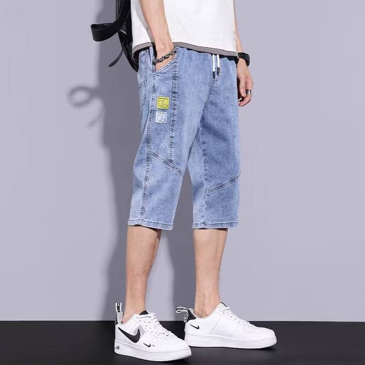 Men Fashion Straight Denim Shorts in Cotton for wholesale by SALINA TRADING INC