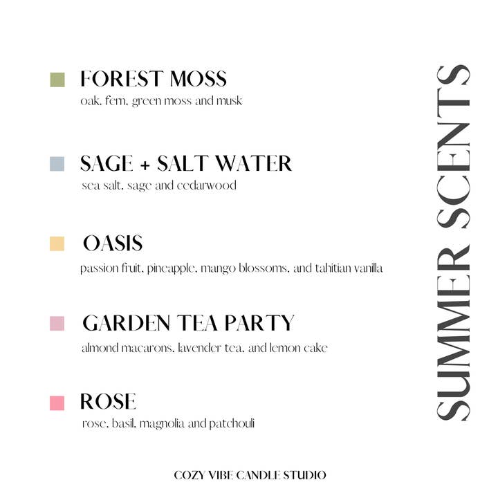 Cozyvibecandlestudio - Wholesale Jar/filled candle - SUMMER CANDLES | 2oz Gold Tins1