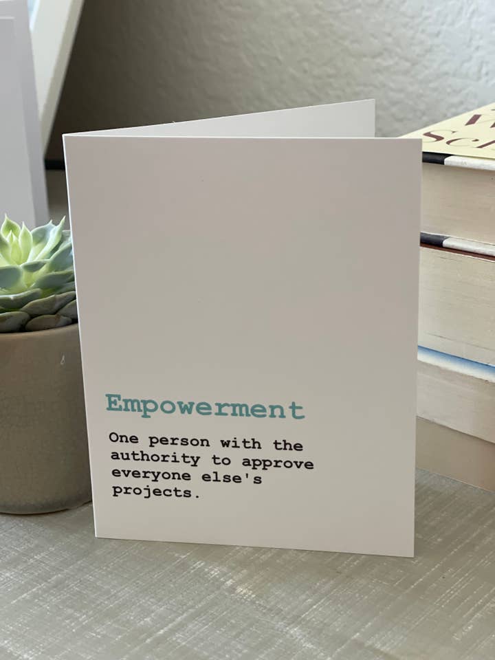 Humoristiskt kontor gratulationskort - Empowerment för wholesale av Bad Cards Boutique