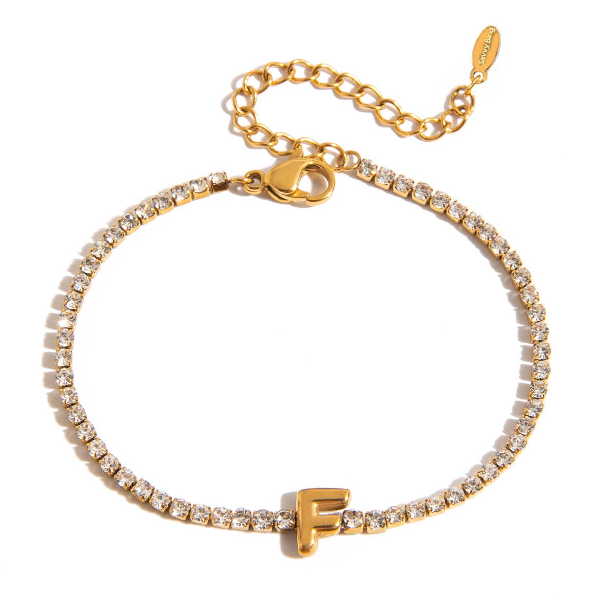 Savvy Bling - Wholesale Tennis Bracelet - Initial Tennis Bracelet Water Resistant5