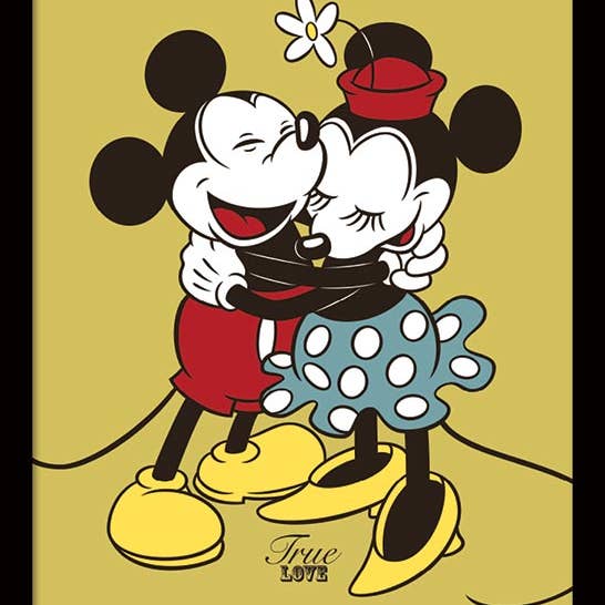 Memorabilia de Mickey e Minnie Mouse (amor verdadeiro) 30X40 emoldurada por atacado de The Art Group