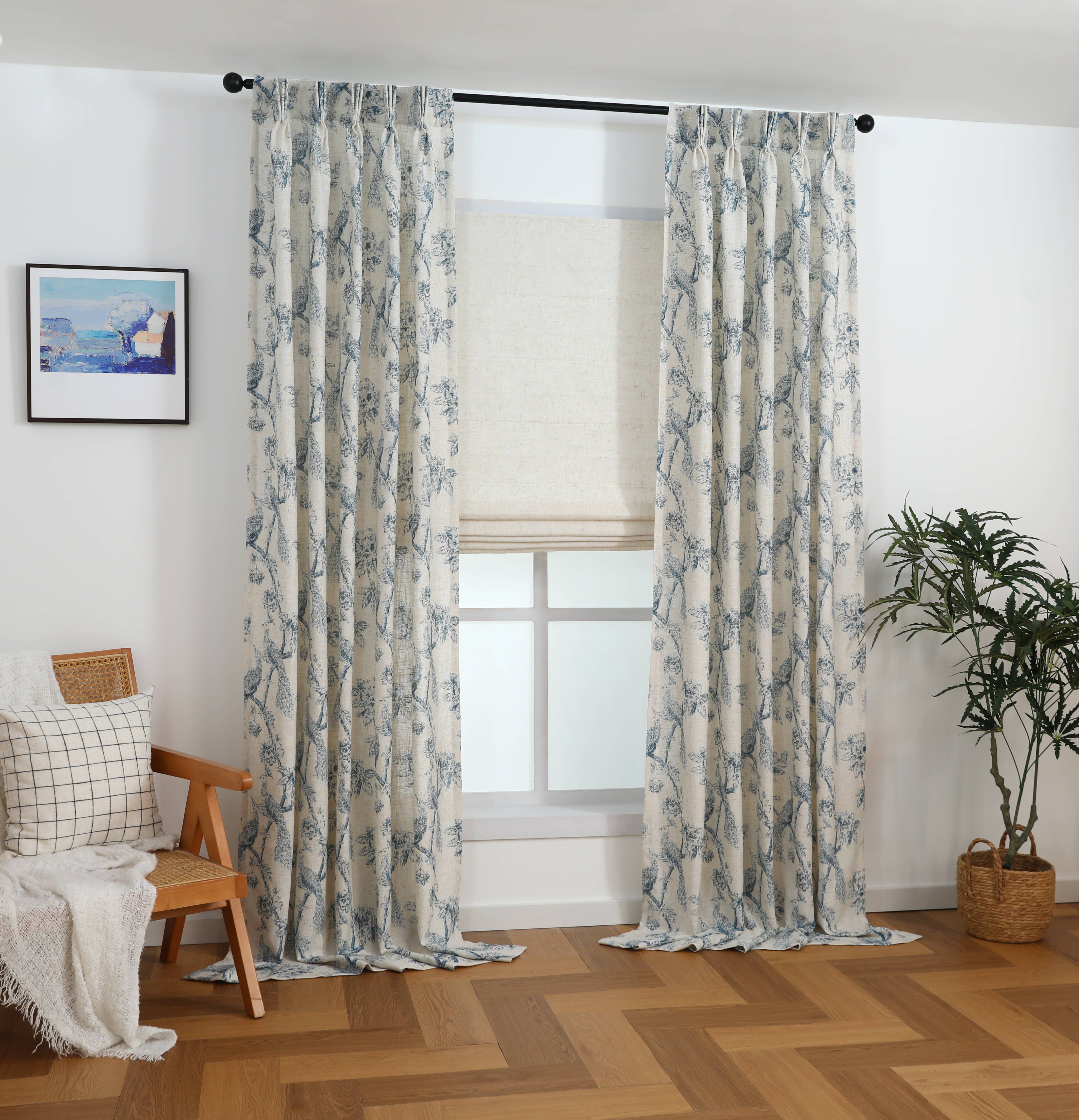 Shadisfy - Wholesale Drape - Peacock Pinch Pleated with Back Tabs Curtain Pair4