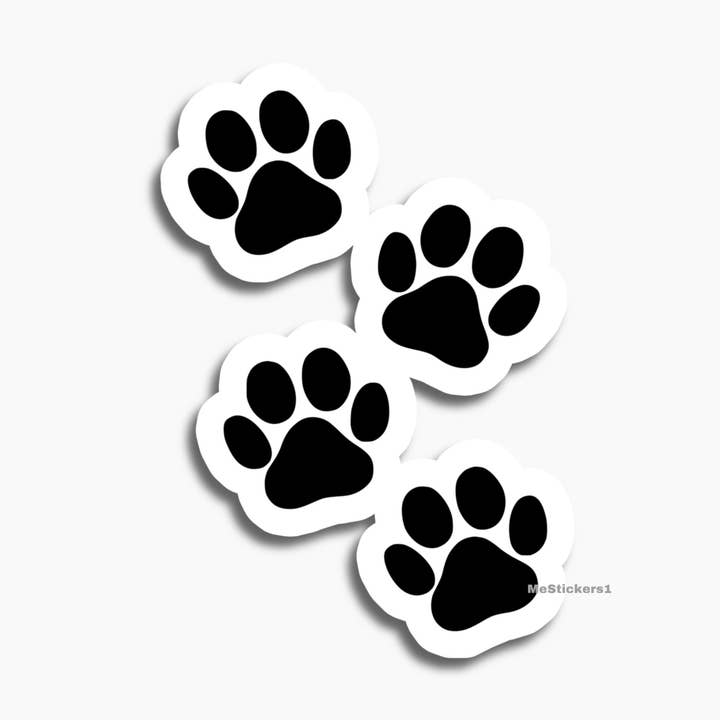 Dog mom minimalism paw sticker - Pet puppy lover cute gift for wholesale by Me Stickers