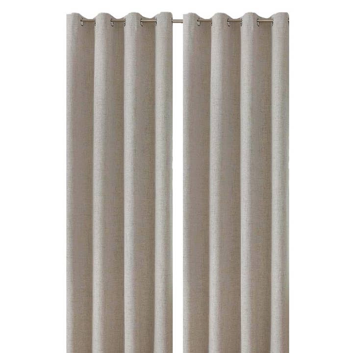 Modern Tweed Curtain With Grommets (1) 57 X 96 Natural for wholesale by Brunelli