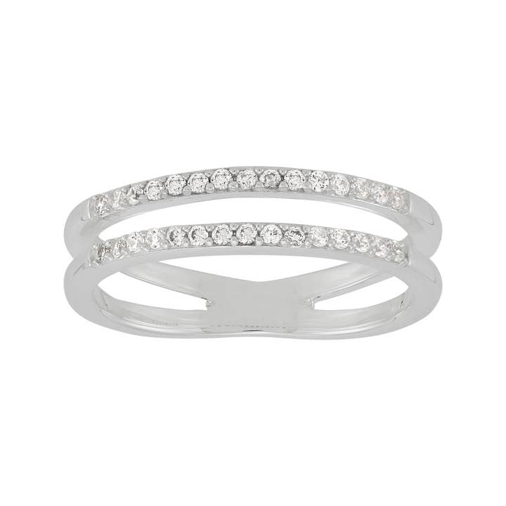 Silpada 'Dazzling Duo' Sterling Silver White Cubic Zirconia for wholesale by Silpada