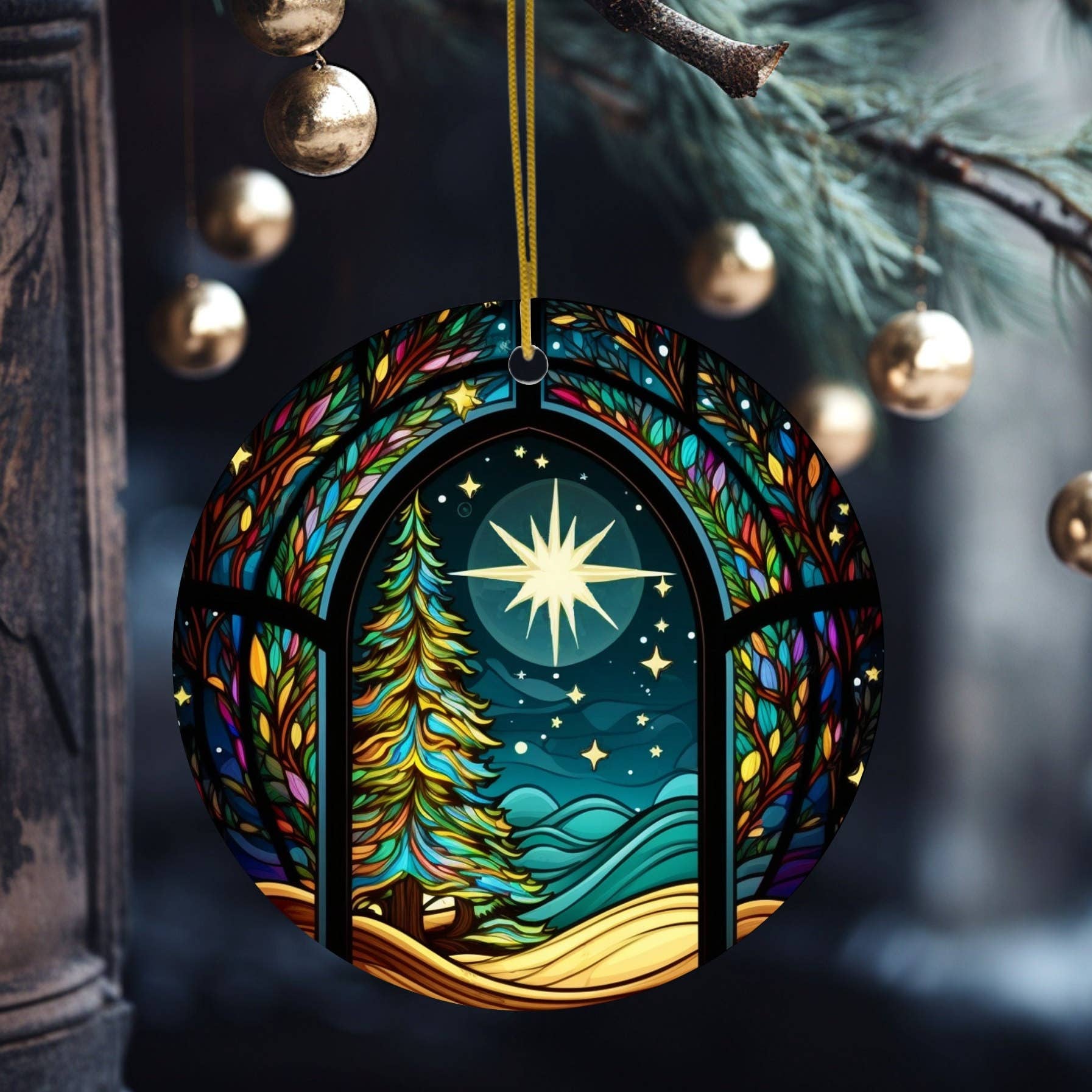 Fernville Creations - Wholesale Ornament - Winter Night Christmas Ceramic Ornament, Tree Decor7