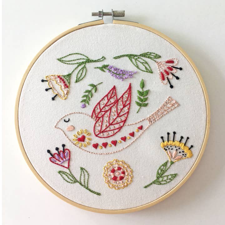 Cinnamon Stitching – wholesale Material för broderi/korsstygn – Folk Art Bird Broderi Kit
