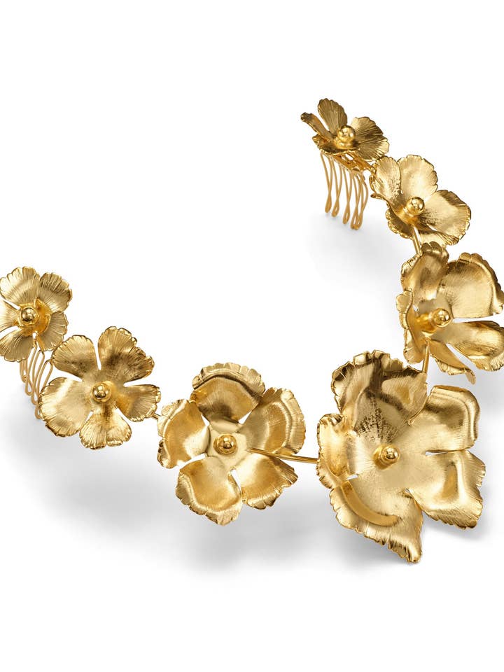 Eden Floral Vee Halo for wholesale by Lelet NY