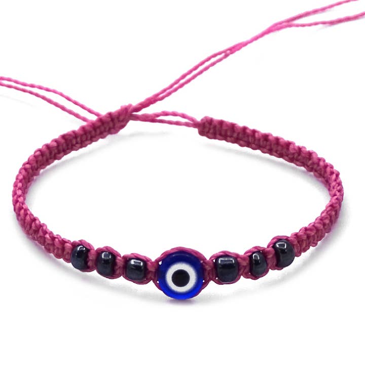 Pichincha - Wholesale Beaded Bracelet - Evil Eye Bead Thin Macrame Friendship Bracelet5