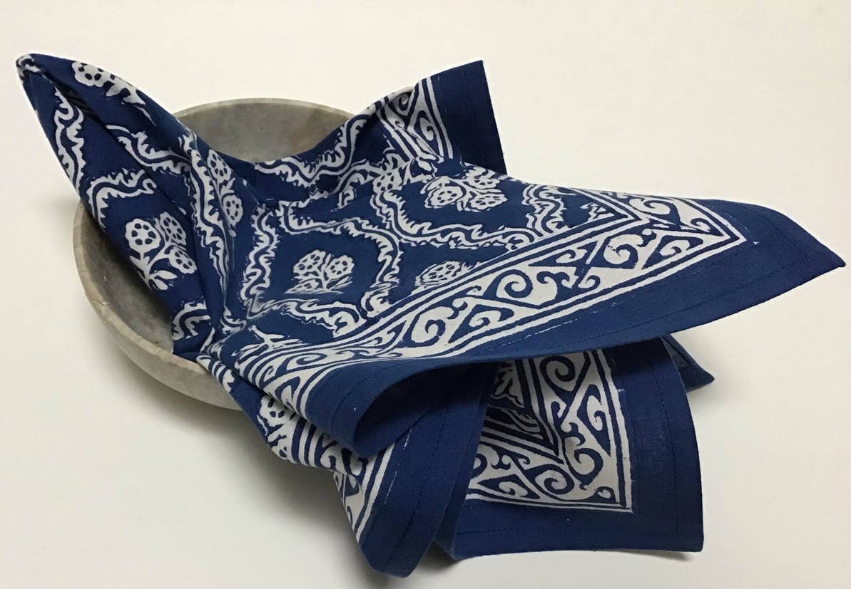 natural habitat - Wholesale Dinerservet - Servetten Trellis Navy 1904K1