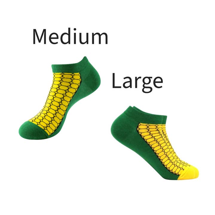 Corn of the Cob Ankle Socks from the Sock Panda for wholesale by Sock Panda