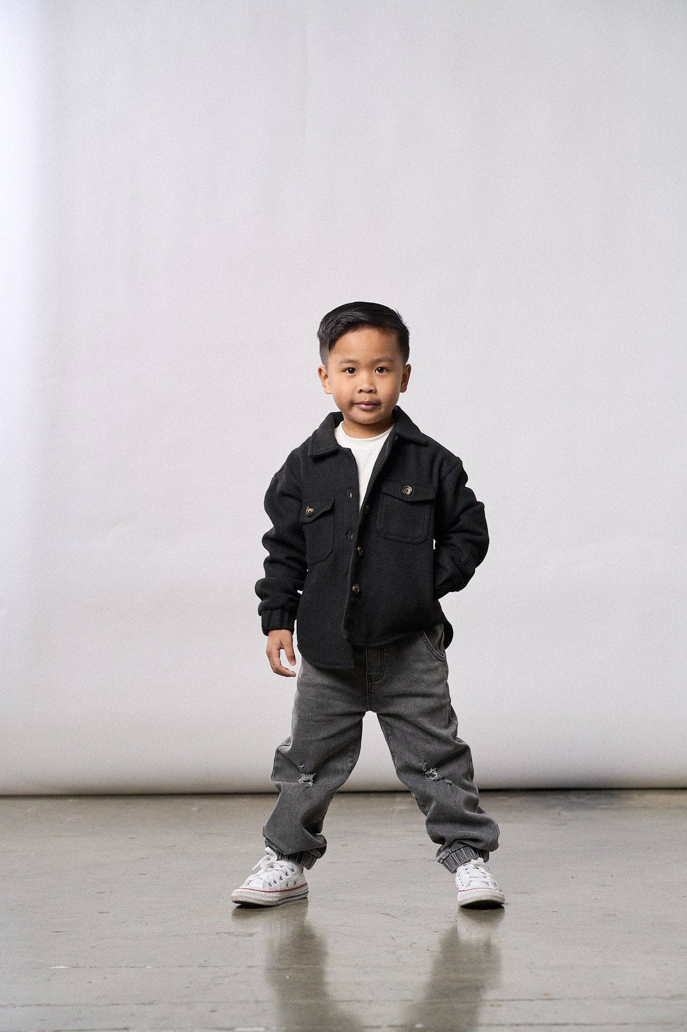 Little Bipsy - Vente Jean – enfant - Jogger en denim décontracté et usé - Gris1