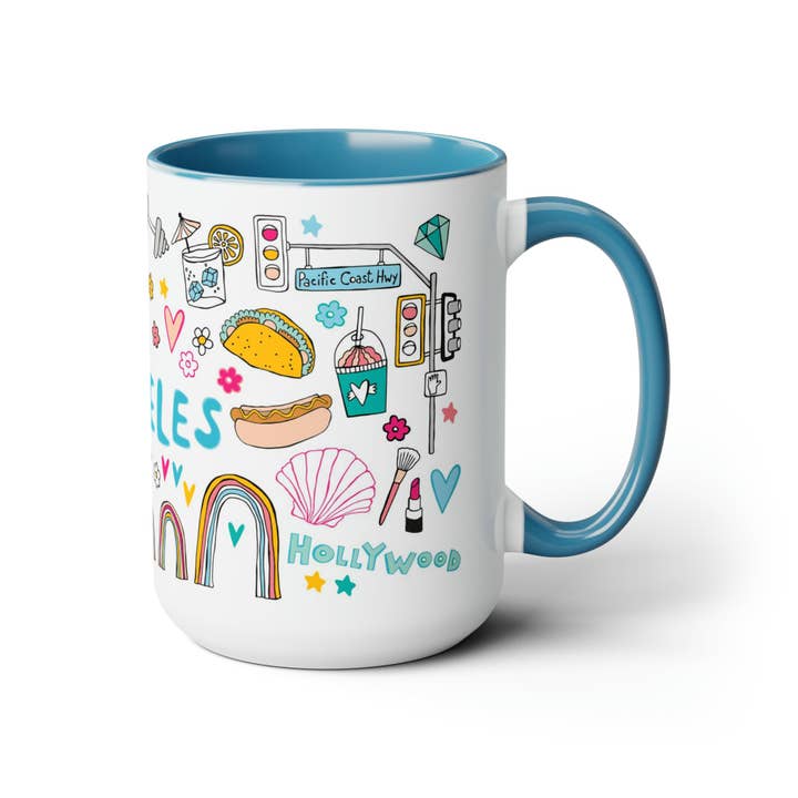 LOLALA - Wholesale Coffee Mug - Los Angeles - *BIG* Coffee Mug (15oz, blue)2