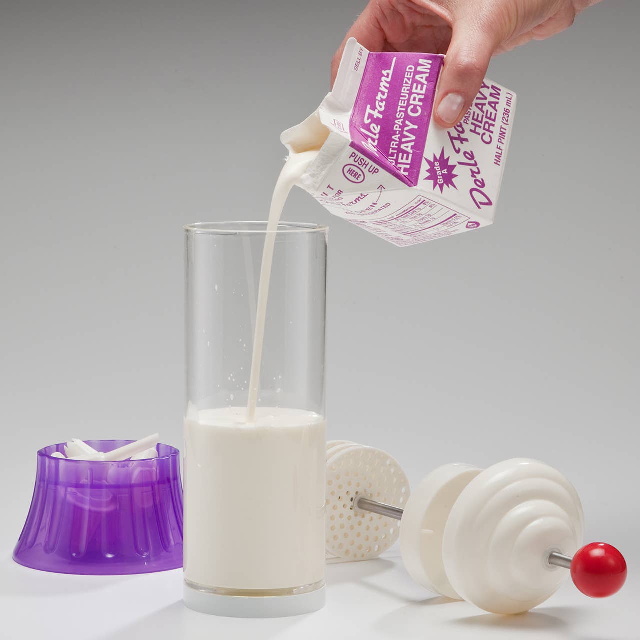 Gourmac - Vente Ustensile/gadget de cuisine - Machine à crème fouettée rapide et mousseur à lait1