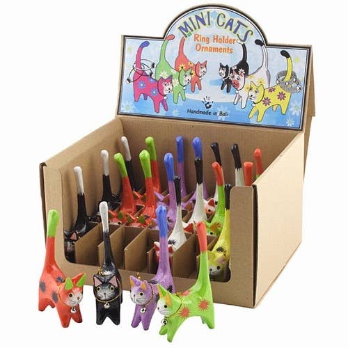 World Buyers - Wholesale Retailer Display - Home & Living - Flower Cat Ring Holders - CRD003