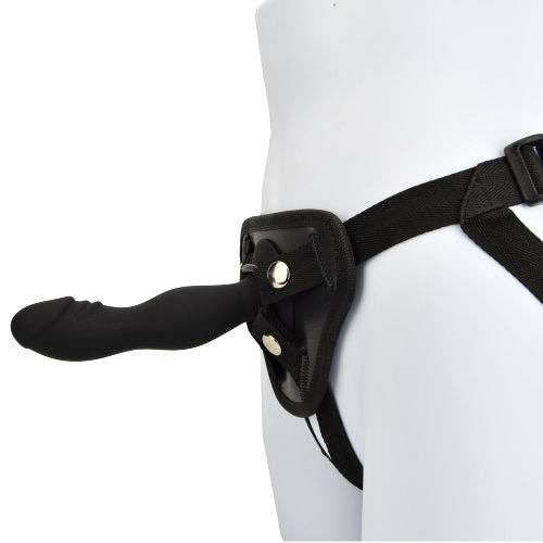 Kinky Pleasure – Großhandel Sexspielzeug – 6 Zoll Silikon Strap On Schwarz - Länge 15,5 CM - N114756