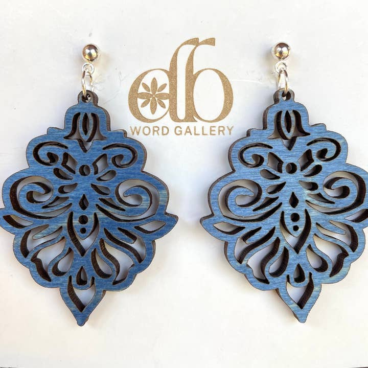 Dangle Wood Earrings for wholesale by DB Word Gallery