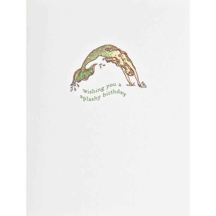 Splashy Mermaid Birthday Card for wholesale by Lumia Designs