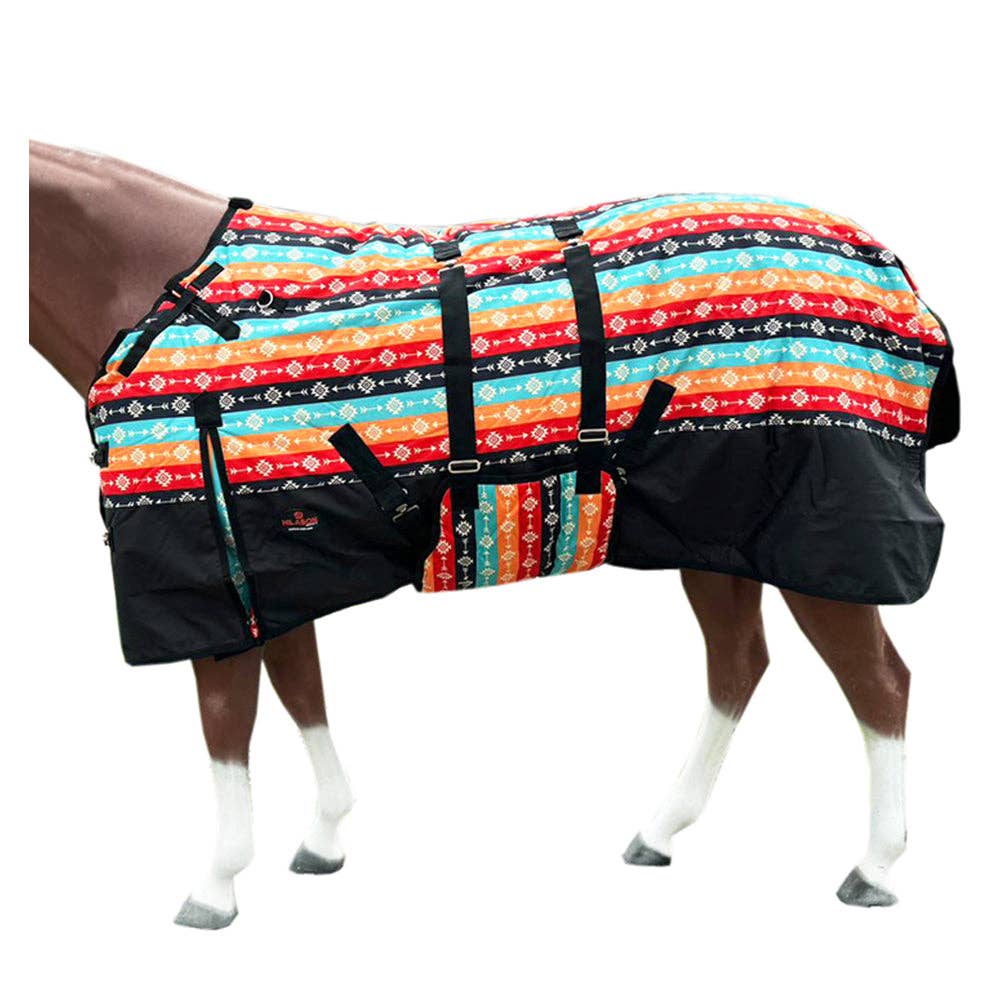 Tribal HILASON 1200D Couverture d'Hiver Imperméable pour Cheval en Poly avec Sangle Ventrale | Couvertures de Sortie pour Chevaux en vente sur Faire0