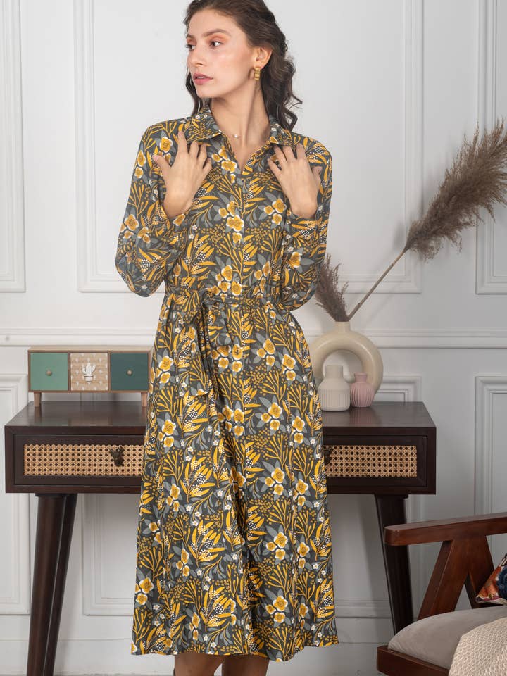 HEMDJURK MET DANIQUE PRINT voor wholesale door NRVNA MODE