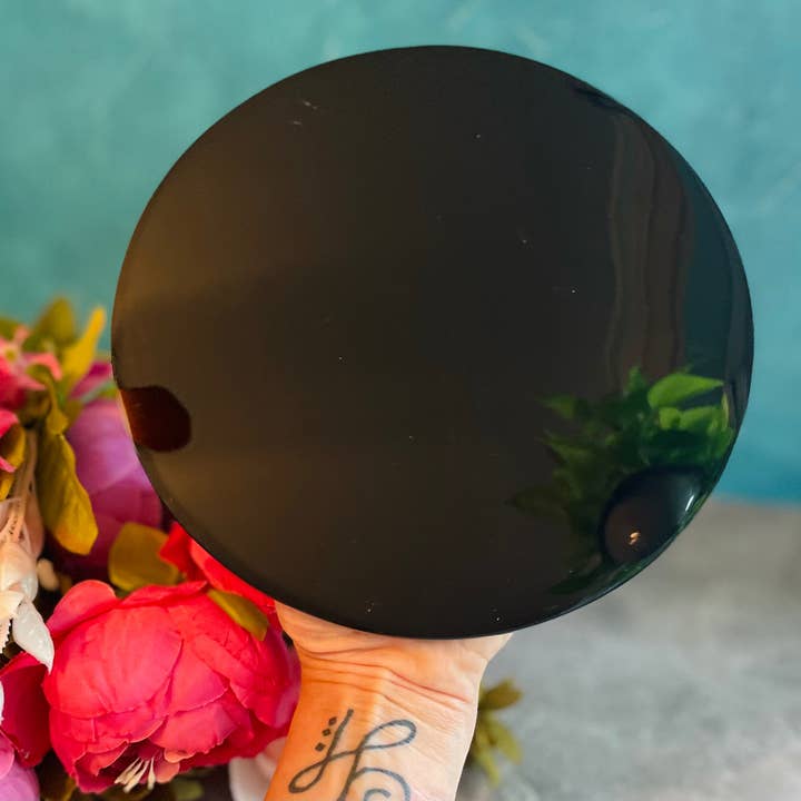 Mandala Gems - Wholesale Meditation Supplies - LARGE Black Obsidian Scrying Mirrors, metaphysical supply