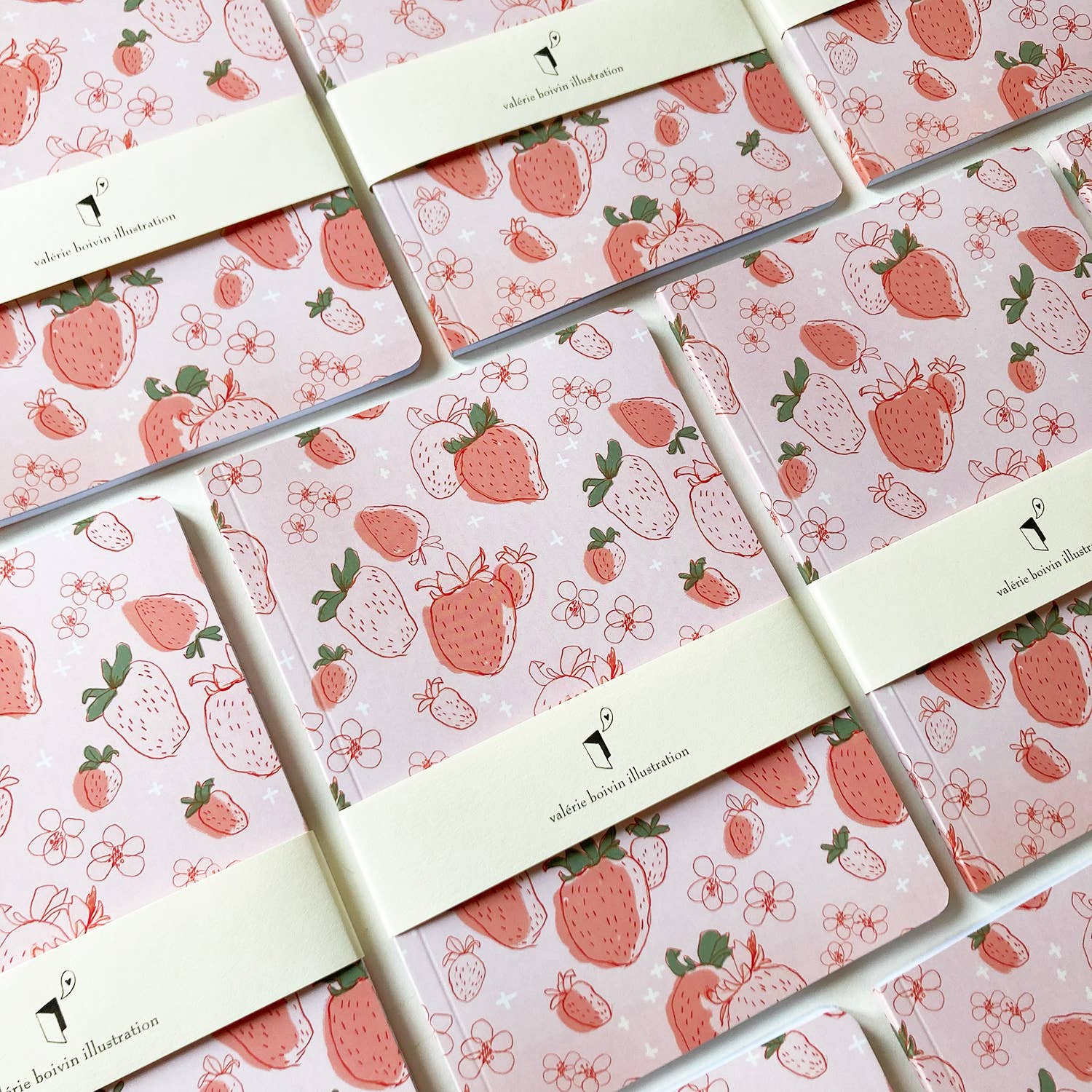 Valérie Boivin illustration - Wholesale Notebook - STRAWBERRY NOTEBOOK 3