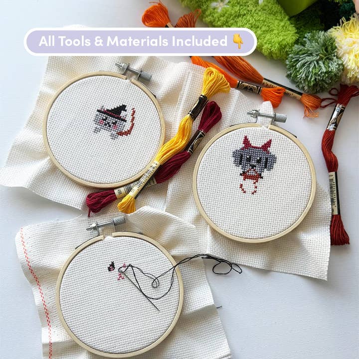 Craft Club - Wholesale Embroidery/cross-stitch supplies - TRICK OR TREAT MINIS - Cross Stitch Kit4